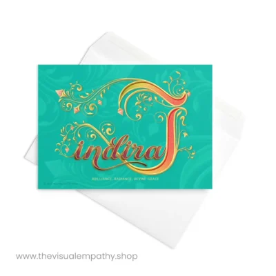 Greeting Card Indira - with envelope
