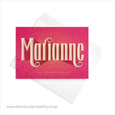 Greeting Card Marianne - with envelope