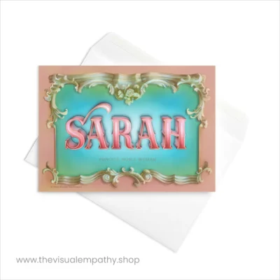Greeting Card Sarah - with envelope
